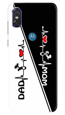 Love Mom Dad Mobile Back Case for Moto One (Design - 385)