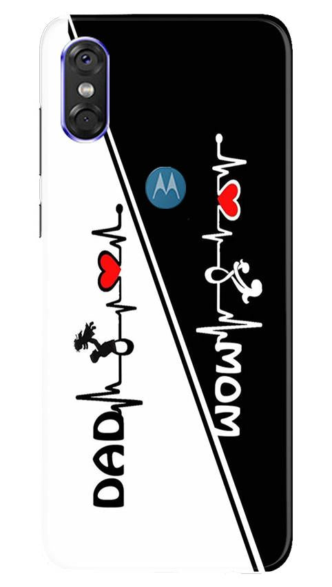 Love Mom Dad Mobile Back Case for Moto P30 Play (Design - 385)