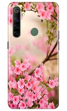 Pink flowers Mobile Back Case for Realme Narzo 10 (Design - 69)