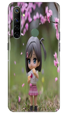 Cute Girl Mobile Back Case for Realme Narzo 10 (Design - 92)