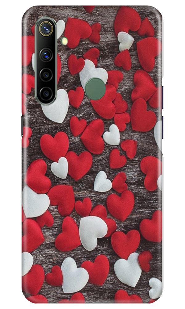 Red White Hearts Case for Realme Narzo 10(Design - 105)