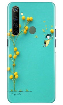 Flowers Girl Mobile Back Case for Realme Narzo 10 (Design - 216)