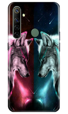 Wolf fight Mobile Back Case for Realme Narzo 10 (Design - 221)