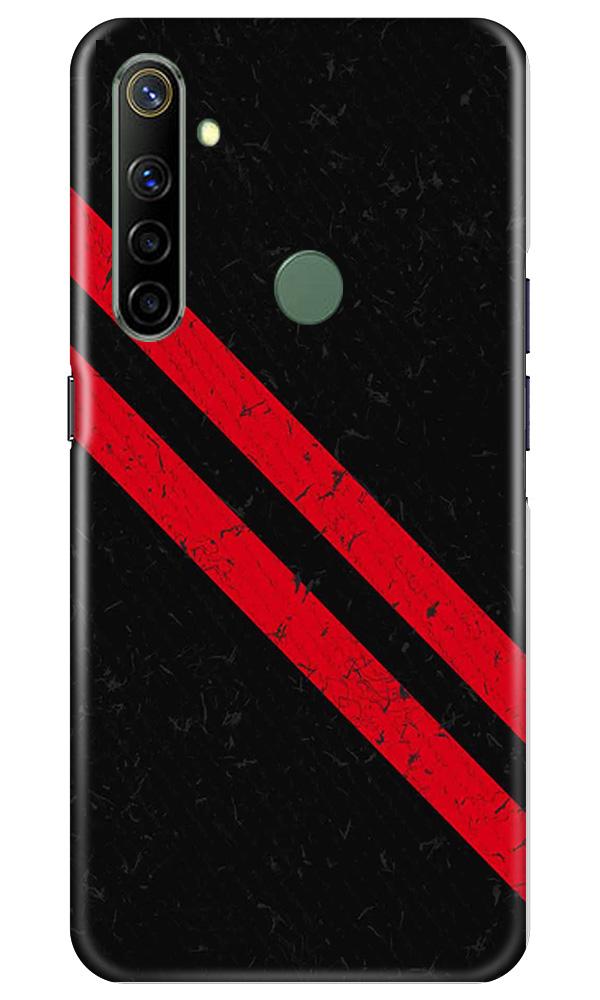 Black Red Pattern Mobile Back Case for Realme Narzo 10 (Design - 373)