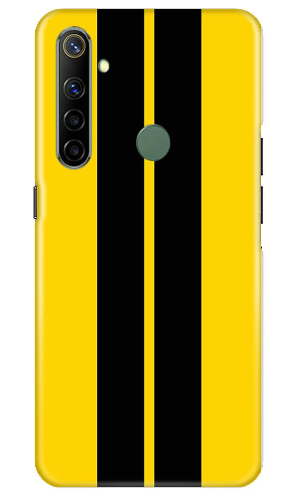 Black Yellow Pattern Mobile Back Case for Realme Narzo 10 (Design - 377)