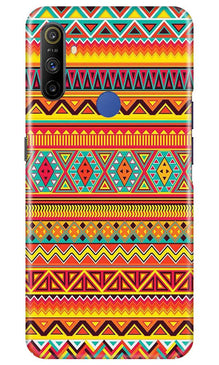 Zigzag line pattern Mobile Back Case for Realme Narzo 10a (Design - 4)