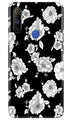 White flowers Black Background Case for Realme Narzo 10a