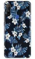 White flowers Blue Background2 Case for Realme Narzo 10a