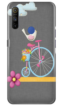 Sparron with cycle Mobile Back Case for Realme Narzo 10a (Design - 34)