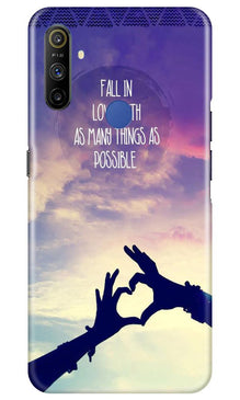 Fall in love Mobile Back Case for Realme Narzo 10a (Design - 50)