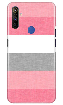 Pink white pattern Mobile Back Case for Realme Narzo 10a (Design - 55)
