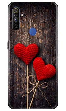 Red Hearts Mobile Back Case for Realme Narzo 10a (Design - 80)