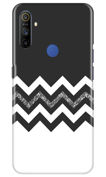 Black white Pattern2Mobile Back Case for Realme Narzo 10a (Design - 83)