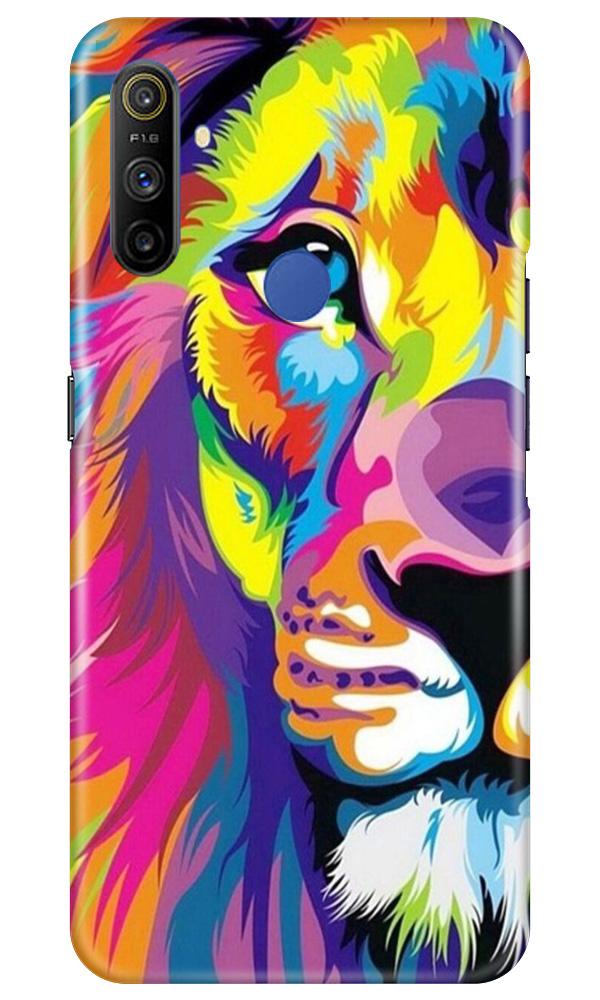 Colorful Lion Case for Realme Narzo 10a  (Design - 110)