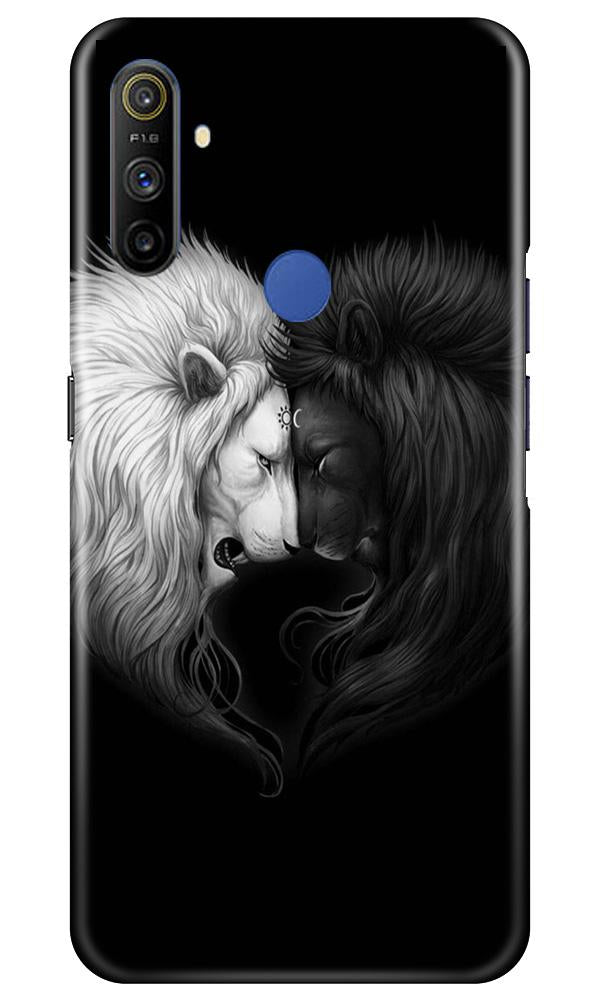 Dark White Lion Case for Realme Narzo 10a(Design - 140)