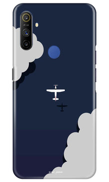 Clouds Plane Mobile Back Case for Realme Narzo 10a (Design - 196)