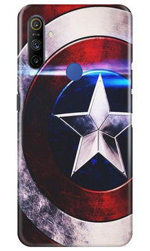 Captain America Shield Mobile Back Case for Realme Narzo 10a (Design - 250)