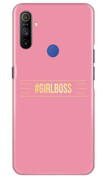 Girl Boss Pink Mobile Back Case for Realme Narzo 10a (Design - 263)
