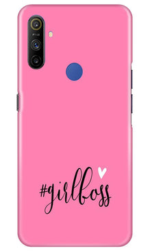 Girl Boss Pink Mobile Back Case for Realme Narzo 10a (Design - 269)