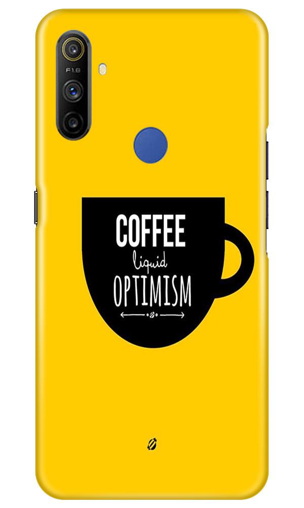 Coffee Optimism Mobile Back Case for Realme Narzo 10a (Design - 353)