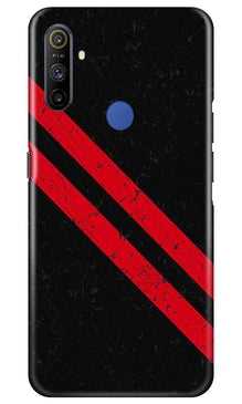 Black Red Pattern Mobile Back Case for Realme Narzo 10a (Design - 373)