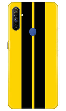 Black Yellow Pattern Mobile Back Case for Realme Narzo 10a (Design - 377)