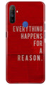 Everything Happens Reason Mobile Back Case for Realme Narzo 10a (Design - 378)