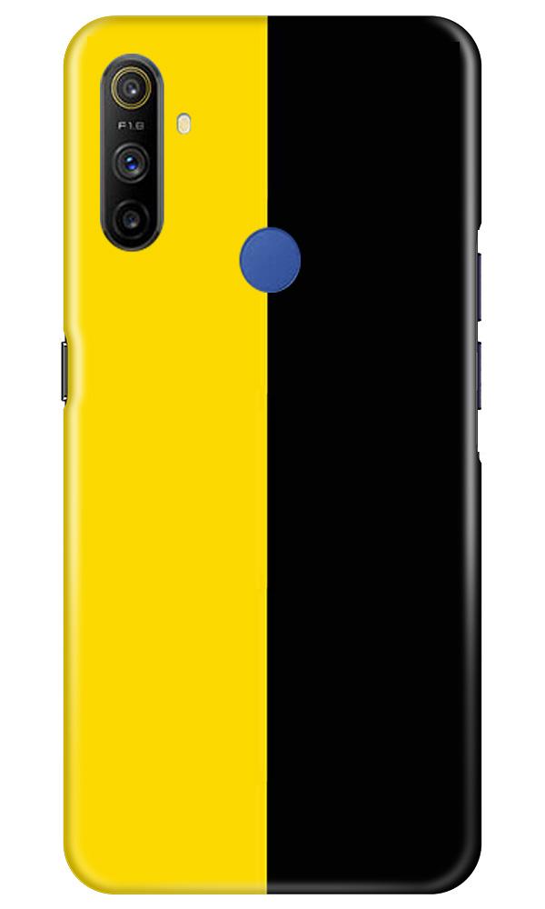 Black Yellow Pattern Mobile Back Case for Realme Narzo 10a (Design - 397)