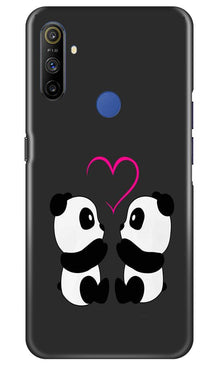 Panda Love Mobile Back Case for Realme Narzo 10a (Design - 398)