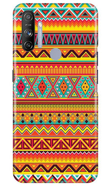 Zigzag line pattern Mobile Back Case for Realme Narzo 20A (Design - 4)
