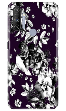 white flowers Mobile Back Case for Realme Narzo 20A (Design - 7)