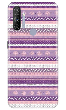 Zigzag line pattern3 Mobile Back Case for Realme Narzo 20A (Design - 11)