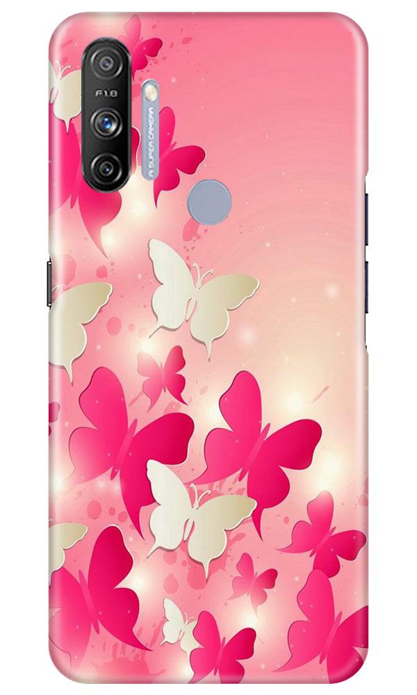 White Pick Butterflies Case for Realme Narzo 20A