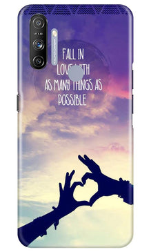 Fall in love Mobile Back Case for Realme Narzo 20A (Design - 50)
