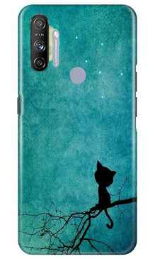 Moon cat Mobile Back Case for Realme Narzo 20A (Design - 70)