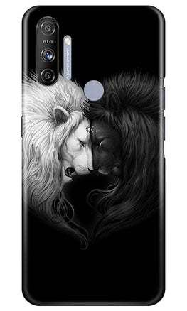 Dark White Lion Case for Realme Narzo 20A(Design - 140)