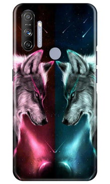 Wolf fight Mobile Back Case for Realme Narzo 20A (Design - 221)