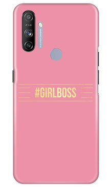 Girl Boss Pink Mobile Back Case for Realme Narzo 20A (Design - 263)