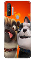 Dog Puppy Mobile Back Case for Realme Narzo 20A (Design - 350)