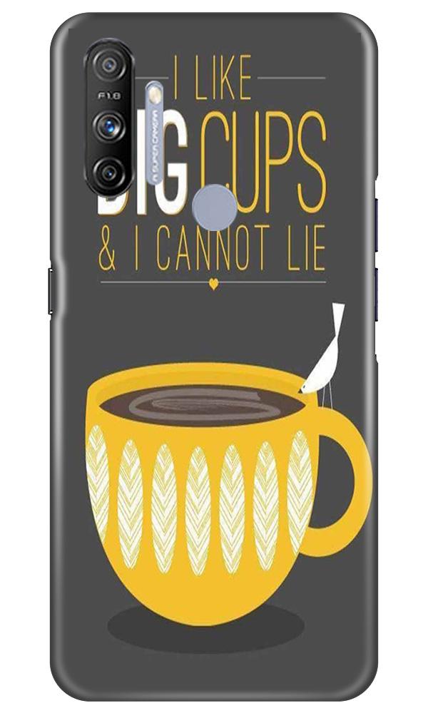 Big Cups Coffee Mobile Back Case for Realme Narzo 20A (Design - 352)