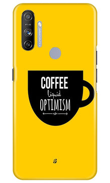 Coffee Optimism Mobile Back Case for Realme Narzo 20A (Design - 353)
