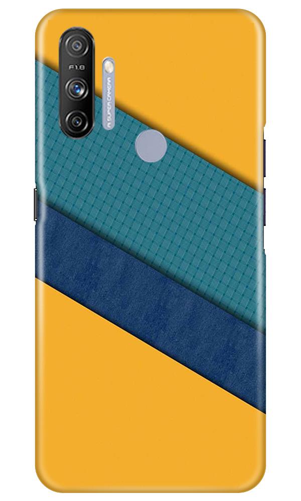 Diagonal Pattern Mobile Back Case for Realme Narzo 20A (Design - 370)