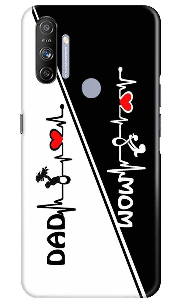 Love Mom Dad Mobile Back Case for Realme Narzo 20A (Design - 385)