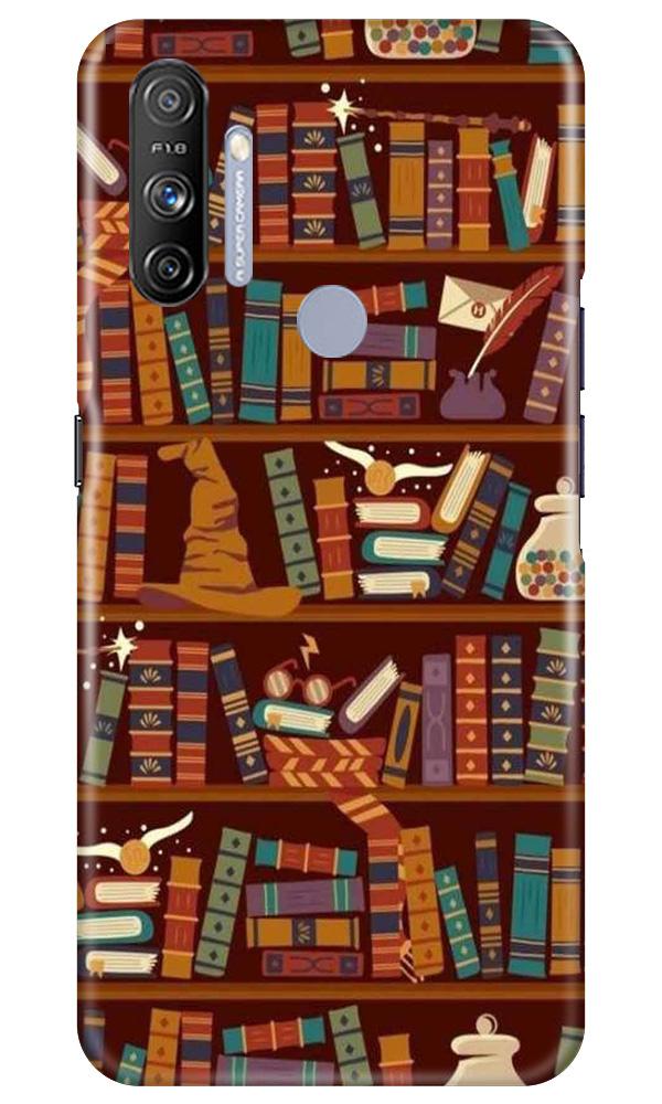 Book Shelf Mobile Back Case for Realme Narzo 20A (Design - 390)