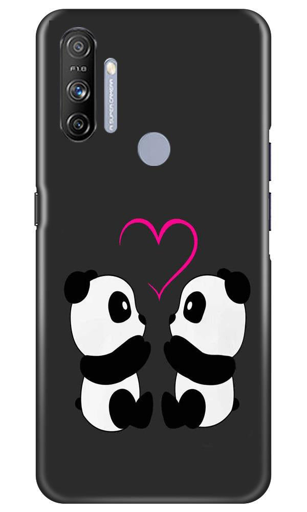 Panda Love Mobile Back Case for Realme Narzo 20A (Design - 398)
