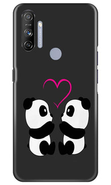 Panda Love Mobile Back Case for Realme Narzo 20A (Design - 398)