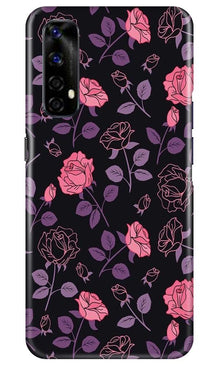 Rose Black Background Mobile Back Case for Realme Narzo 20 Pro (Design - 27)