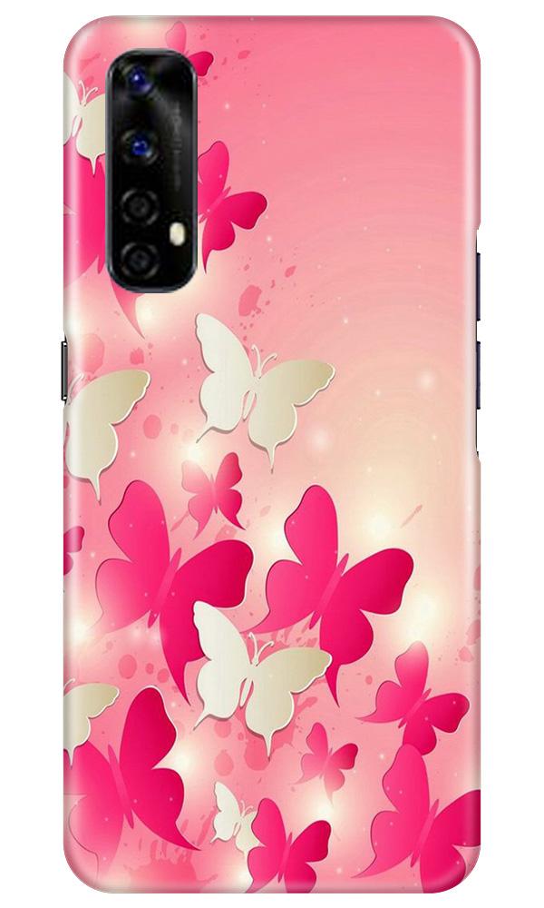 White Pick Butterflies Case for Realme Narzo 20 Pro