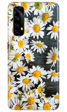 White flowers2 Mobile Back Case for Realme Narzo 20 Pro (Design - 62)