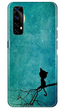 Moon cat Mobile Back Case for Realme Narzo 20 Pro (Design - 70)